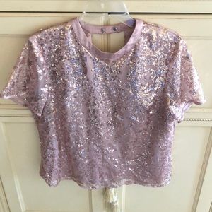 Eva Mendes for New York & Company Pink Sequin Top